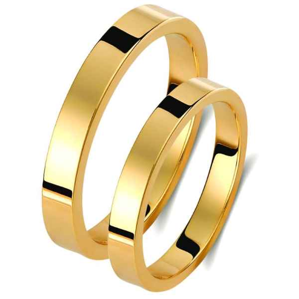 Βέρες Γάμου Jeweler Τετράγωνες Ανατομικές Χρυσός Κ9-Κ14-Κ18