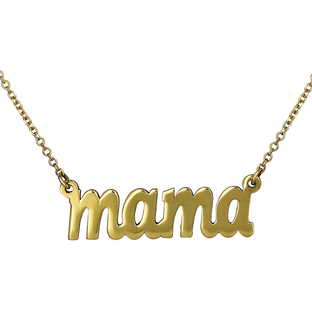 Κολιέ με τη Λέξη mama Χρυσός Κ14 Λουστρέ Φινίρισμα