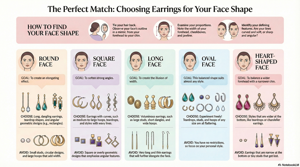 Ποια Σκουλαρίκια να Επιλέξετε με Βάση το Σχήμα του Προσώπου σας