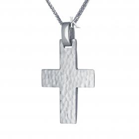Σταυρός Ανδρικός Κλασικός Λευκόχρυσος Κ14 SKU-1517