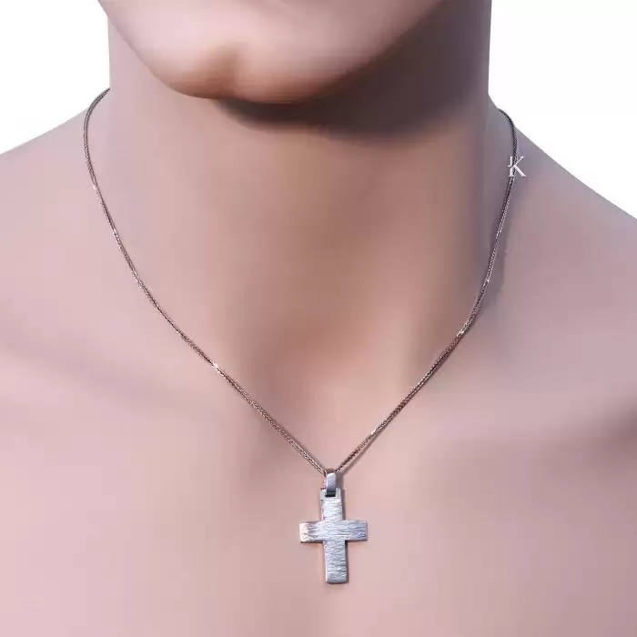 Σταυρός Ανδρικός Κλασικός Λευκόχρυσος Κ14 SKU-1517