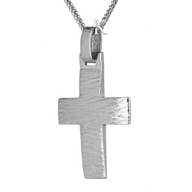 Σταυρός Ανδρικός Κλασικός Λευκόχρυσος Κ14 SKU-1517