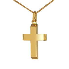 Σταυρός Κλασικός Χρυσός Κ14 με Λουστρέ Φινίρισμα SKU-1145