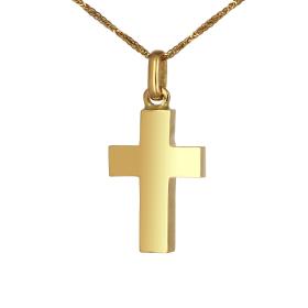 Κλασικός Σταυρός Χρυσός Κ14 με Λουστρέ Φινίρισμα SKU-1172