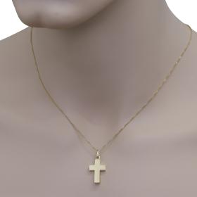 Κλασικός Σταυρός Χρυσός Κ14 με Λουστρέ Φινίρισμα SKU-1172