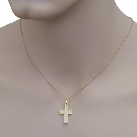 Κλασικός Σταυρός Χρυσός Κ14 με Λουστρέ Φινίρισμα SKU-1317