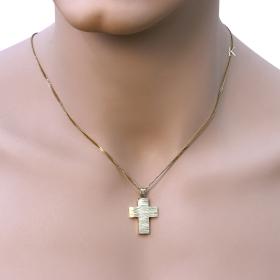 Σταυρός Χειροποίητος Ανδρικός Μασίφ Χρυσός Κ14 SKU-2671