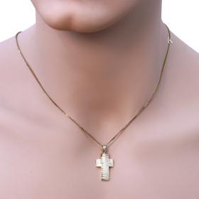 Σταυρός Χειροποίητος Μασίφ Χρυσός Κ14 SKU-2676