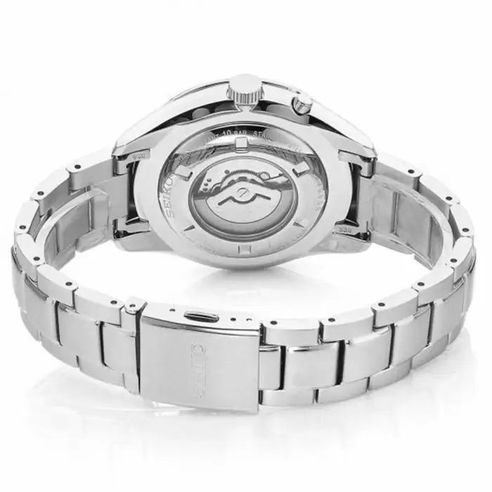 SKU-5210 / SEIKO Kinetic Silver Stainless Steel Bracelet