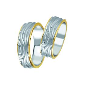 Βέρες Breuning Design, Χρυσός & Λευκόχρυσος με Διαμάντια, K8-Κ14-Κ18 SKU-6440