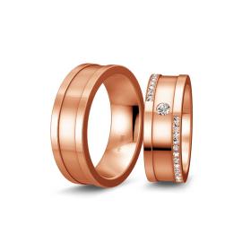 Βέρες Breuning Emotion, Ροζ Χρυσός με Διαμάντια, K9-14-18 SKU-6446