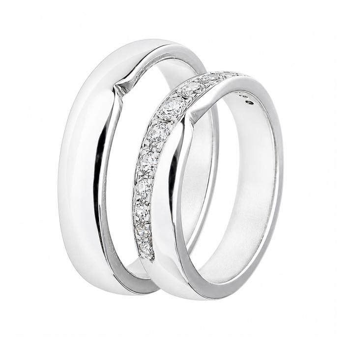 Βέρες Jeweler Λευκόχρυσος με Ζιργκόν, Κ9-Κ14-Κ18 SKU-6248