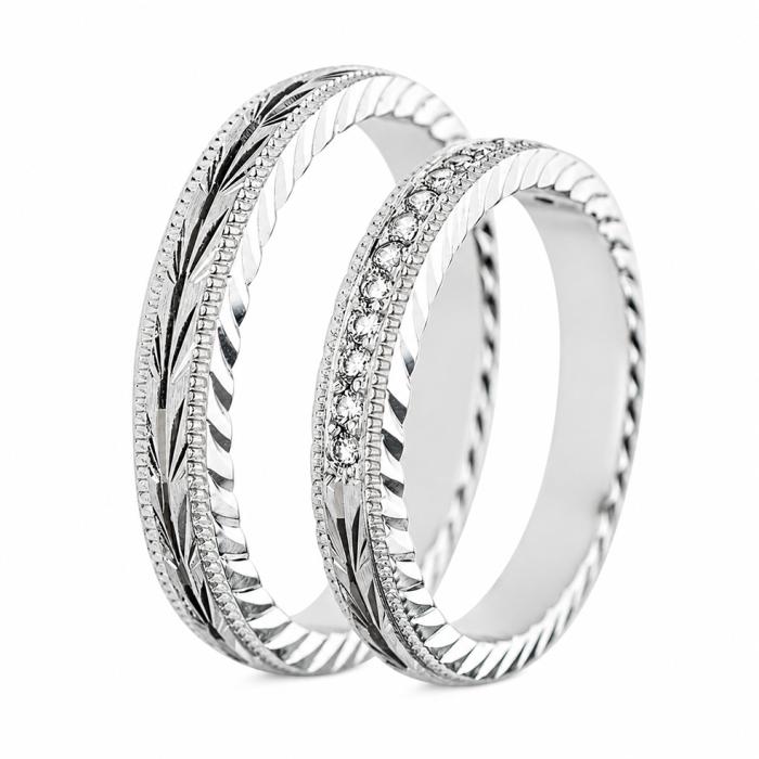 Βέρες Maschio Femmina Celebrity Λευκόχρυσος,Ζιργκόν,Κ9-14-18 SKU-6245