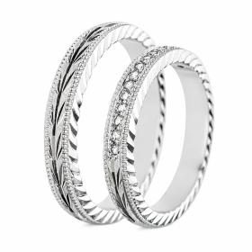 Βέρες Maschio Femmina Celebrity Λευκόχρυσος,Ζιργκόν,Κ9-14-18 SKU-6245