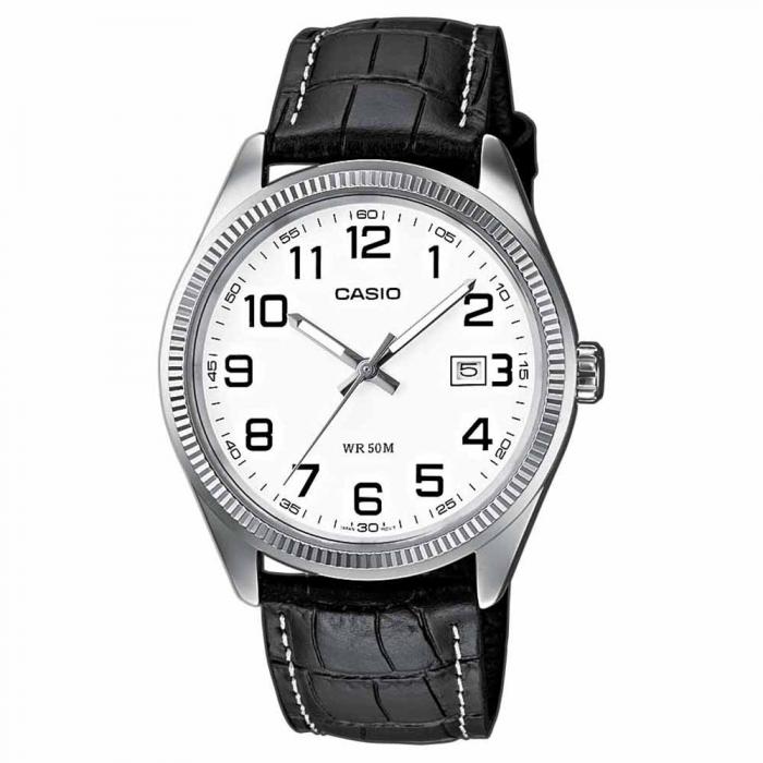 SKU-6819 / CASIO Collection Black Leather Strap