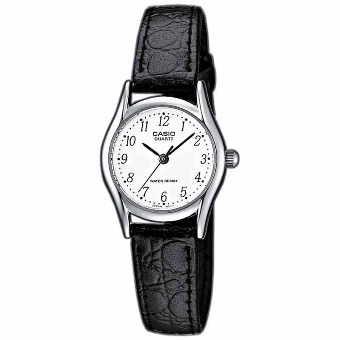 SKU-6828 / CASIO Collection Black Leather Strap