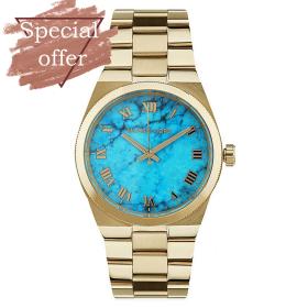 Γυναικείο Ρολόι MICHAEL KORS Channing με Τιρκουάζ Καντράν | MK5894 SKU-6866