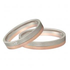 Βέρες Aller Spanninga Λευκόχρυσος & Ροζ Χρυσός, K9-Κ14-Κ18 SKU-7365