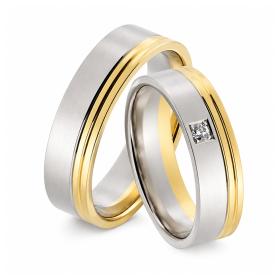 Βέρες Aller Spanninga Χρυσός & Λευκόχρυσος, K9-Κ14-Κ18 SKU-7414