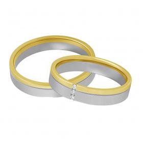 Βέρες Aller Spanninga Χρυσός & Palladium, K9,14,18+950 SKU-7672