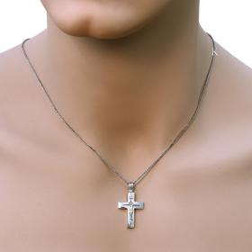 Σταυρός Ανδρικός Κλασικός Λευκόχρυσος Κ14 SKU-7060