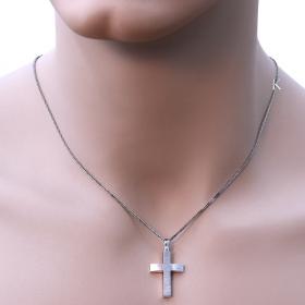 Σταυρός Ανδρικός Κλασικός Λευκόχρυσος Κ14 SKU-7061