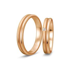 Βέρες Breuning Basic Light, Ροζ Χρυσός με Διαμάντι, Κ14-Κ18 SKU-8287