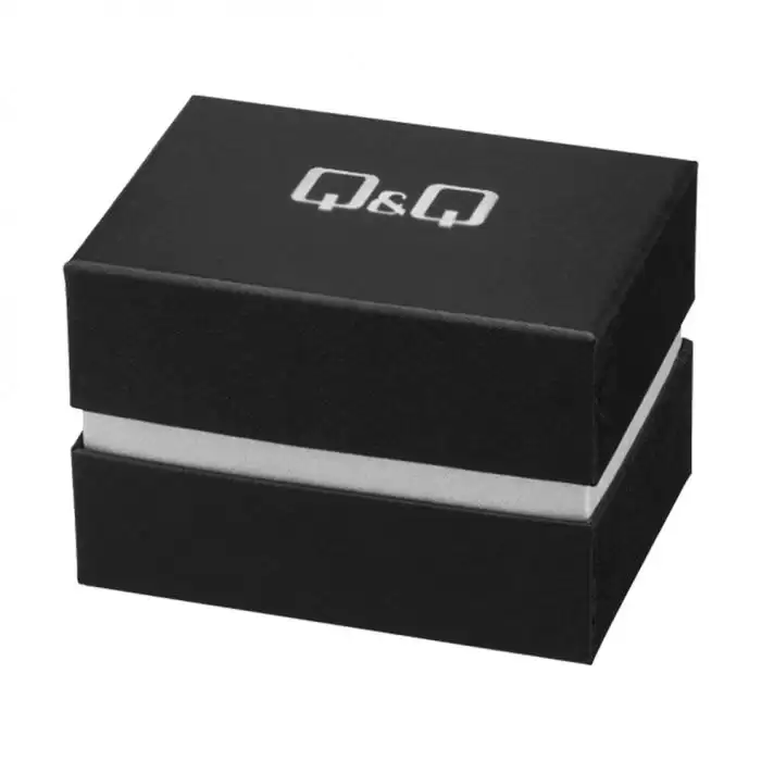 SKU-8430 / Q&Q Black Leather Strap