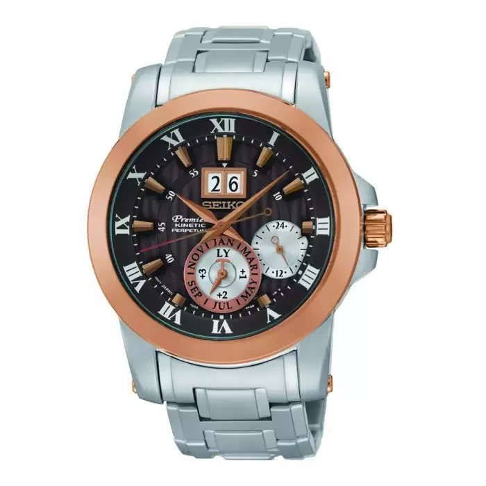 SEIKO Premier Kinetic Perpetual Stainless Steel Bracelet SKU-8782