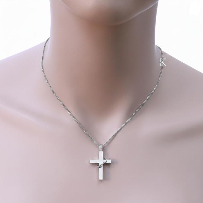 Σταυρός FaCad’oro Λευκόχρυσος Κ14 SKU-8192