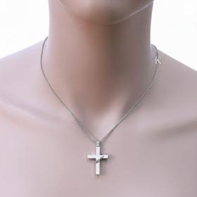 Σταυρός FaCad’oro Λευκόχρυσος Κ14 SKU-8192