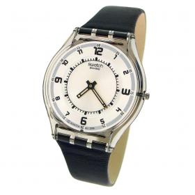 Swatch Skin Marrow Of Life Black Leather Strap 