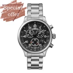 Ρολόι Ανδρικό TIMEX Expedition με Ασημί Μπρασελέ από Ανοξείδωτο Ατσάλι | T49904 SKU-8667