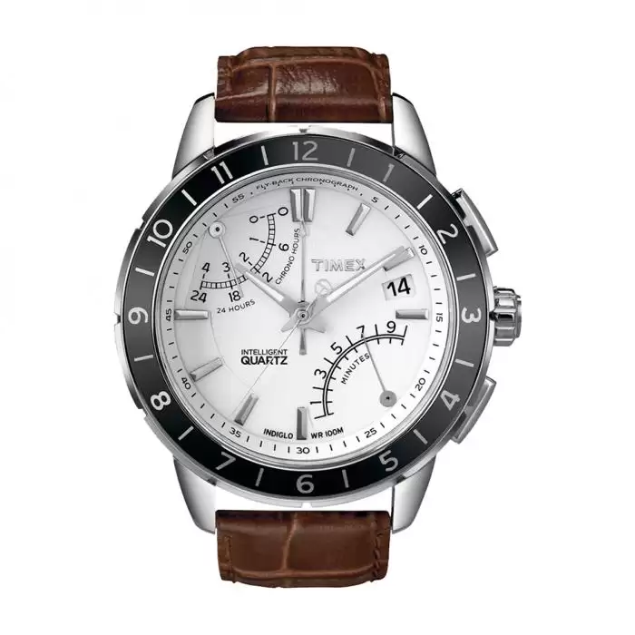SKU-8644 / TIMEX Fly Back Brown Leather Strap