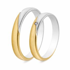 Βέρες Jeweler Λευκόχρυσος & Χρυσός με Διαμάντι, Κ9-Κ14-Κ18 SKU-9711