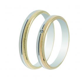 Βέρες Jeweler Λευκόχρυσος & Χρυσός με Διαμάντι, Κ9-Κ14-Κ18 SKU-9626