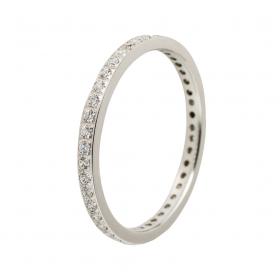 Βέρες Γάμου Jeweler Λευκόχρυσος με Ζιργκόν, Κ9-Κ14-Κ18 SKU-9449