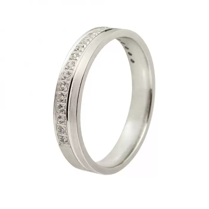 SKU-9451 / Βέρες Γάμου Jeweler Λευκόχρυσος με Ζιργκόν, Κ9-Κ14-Κ18