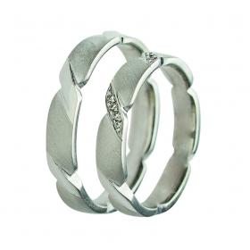Βέρες Γάμου Jeweler Λευκόχρυσος, Κ9-Κ14-Κ18 SKU-9833