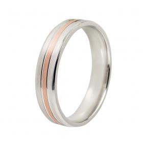 Βέρες Jeweler Λευκόχρυσος & Ρόζ Χρυσός, Κ9-Κ14-Κ18 SKU-9423