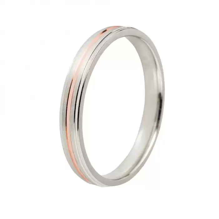 SKU-9425 / Βέρες Γάμου Jeweler Λευκόχρυσος & Ρόζ Χρυσός, Κ9-Κ14-Κ18