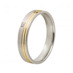 Βέρες Jeweler Λευκόχρυσος & Χρυσός με Διαμάντι, Κ9-Κ14-Κ18 SKU-9444
