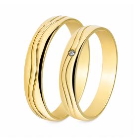 Βέρες Γάμου Jeweler Χρυσός με Διαμάντι, Κ9-Κ14-Κ18 SKU-9628