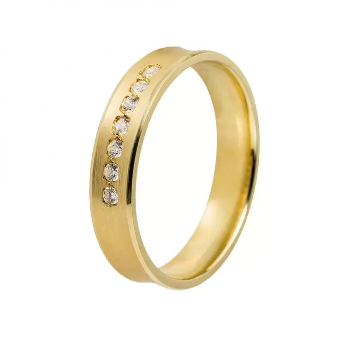 SKU-9450 / Βέρες Γάμου Jeweler Χρυσός με Ζιργκόν, Κ9-Κ14-Κ18