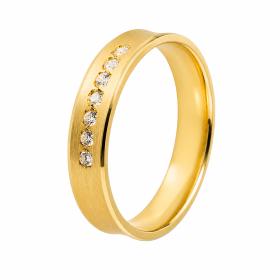 Βέρες Γάμου Jeweler Χρυσός με Ζιργκόν, Κ9-Κ14-Κ18 SKU-9450