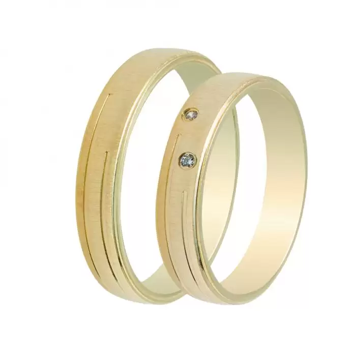 SKU-9713 / Βέρες Γάμου Jeweler Χρυσός με Διαμάντι, Κ9-Κ14-Κ18