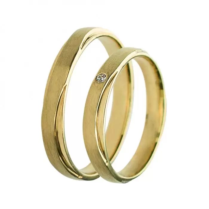SKU-9828 / Βέρες Γάμου Jeweler Χρυσός με Διαμάντι, Κ9-Κ14-Κ18