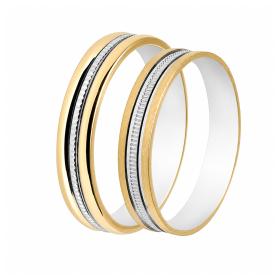 Βέρες Maschio Femmina Σειρά Celebrity Plus Λευκόχρυσος & Χρυσός, Κ9-Κ14-Κ18 SKU-9706