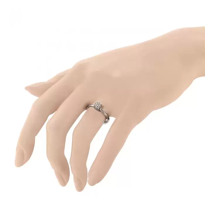 SKU-9850 / Δαχτυλίδι Λευκόχρυσος Κ18 με Διαμάντια
