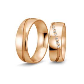 Βέρες Breuning Design, Ροζ Χρυσός με Διαμάντια, Κ14-Κ18 SKU-10435